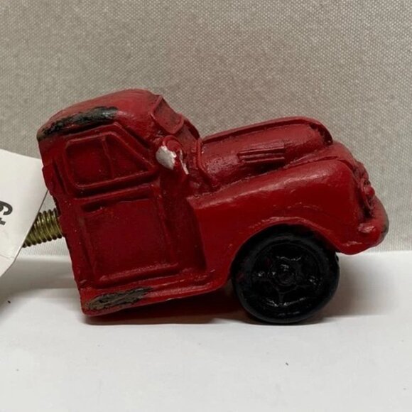 Vintage Drawer Pull Polyresin Red Truck Handle Cabinet Door Dresser Knob NWT - Picture 8 of 10
